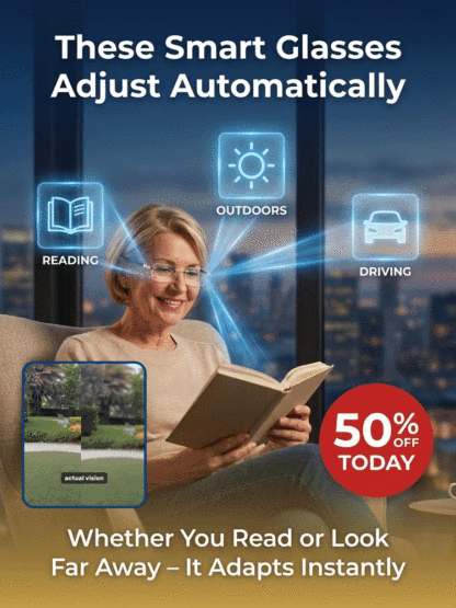 🔥 50% OFF FLASH SALE! 🔥Smart auto-focus glasses, one pair for all needs! 3-second quick adaptation to your vision requirements👓