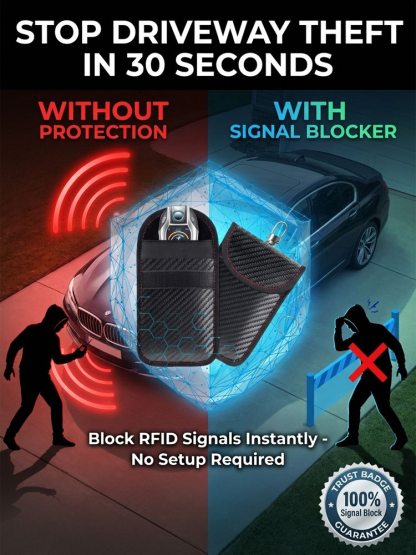 【Car Key Signal Shielding Box】Carbon Fiber Anti-theft