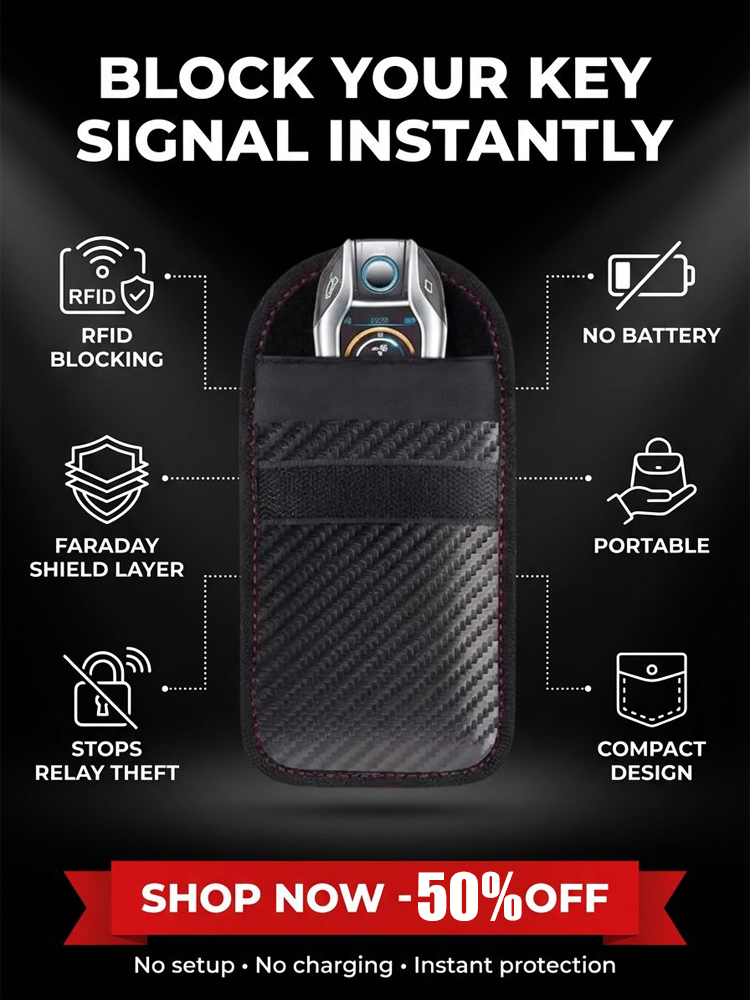 【Car Key Signal Shielding Box】Carbon Fiber Anti-theft