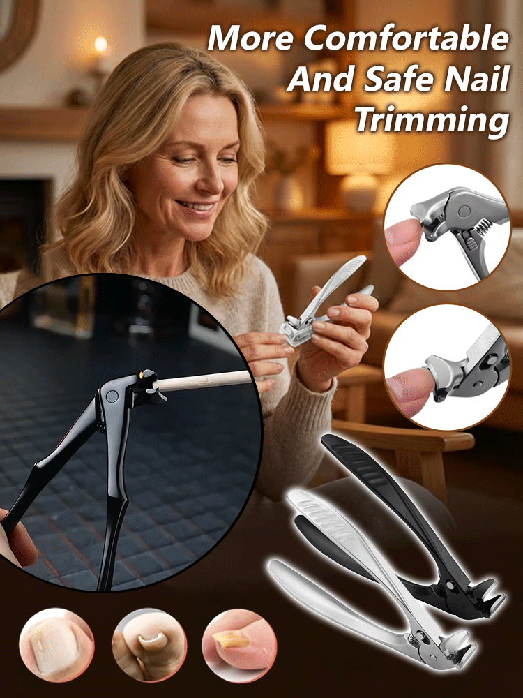 【Ergonomic Design】Stainless Steel Splash-Proof Nail Clippers. No strenuous squeezing required.