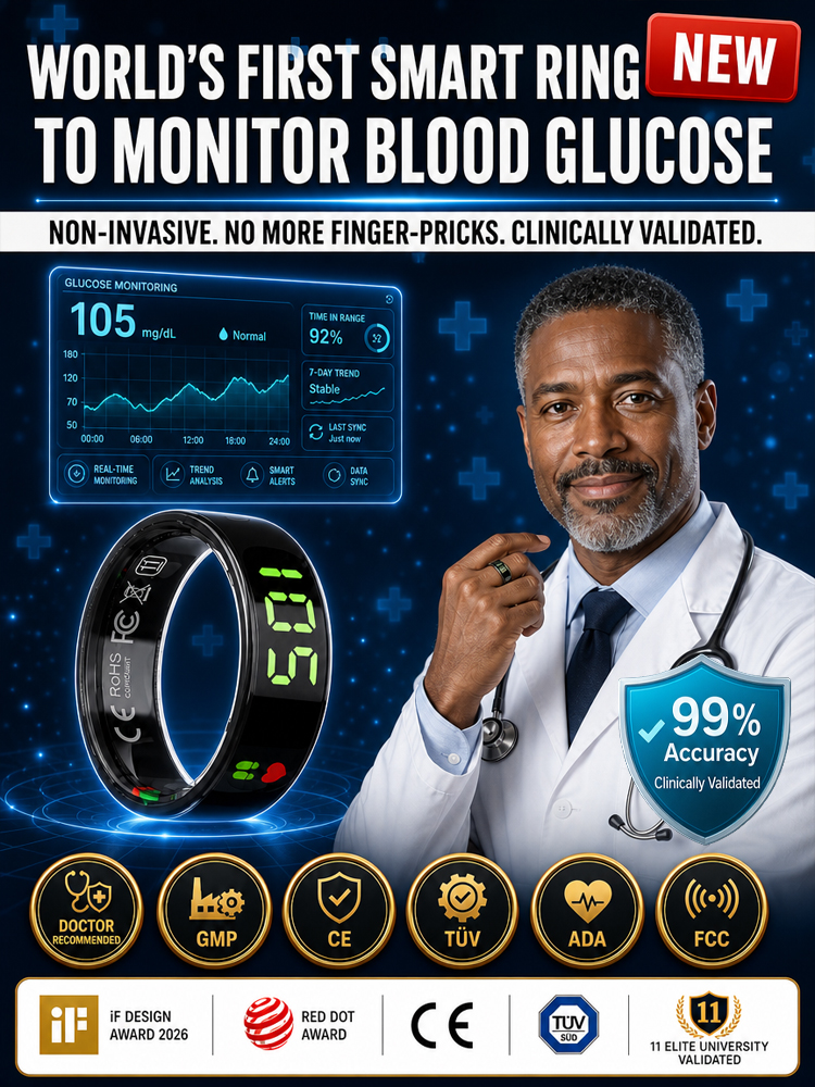 🚀 AI Smart Ring: 24/7 wear to track health, No more expensive medical bills!