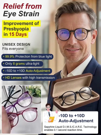 ✅Stop swapping glasses. One pair auto-adjusts to your vision instantly.