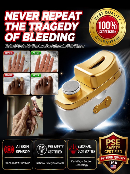 ⚡ Electric Nail Clipper: Smooth rounded nails in just 10 seconds 🚫 No more cuts or bleeding 💅