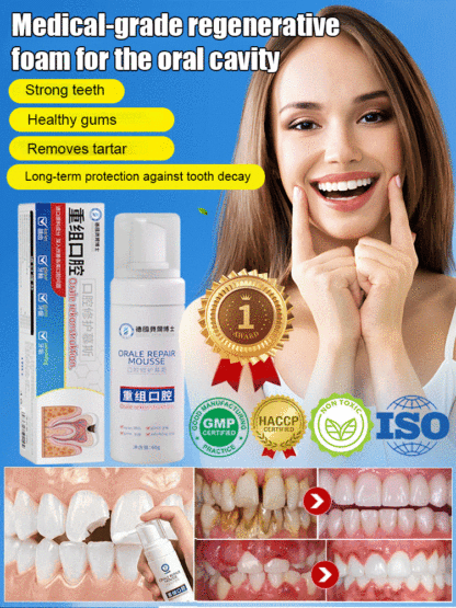 Medical-grade reconstituted oral repair mousse