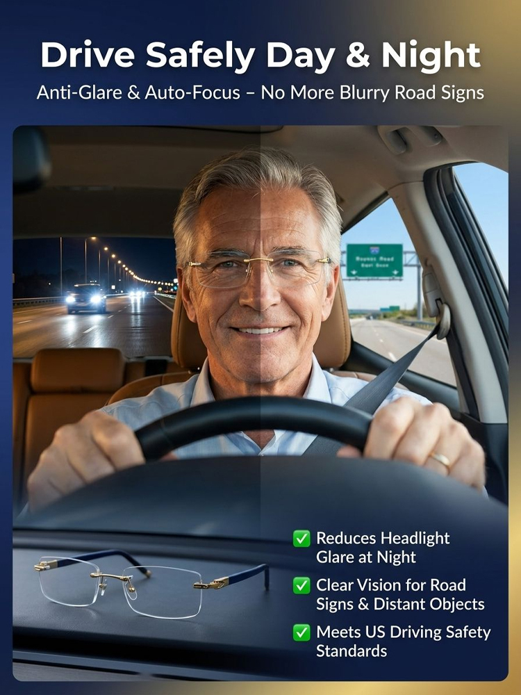 🔥 50% OFF FLASH SALE! 🔥Smart auto-focus glasses, one pair for all needs! 3-second quick adaptation to your vision requirements👓