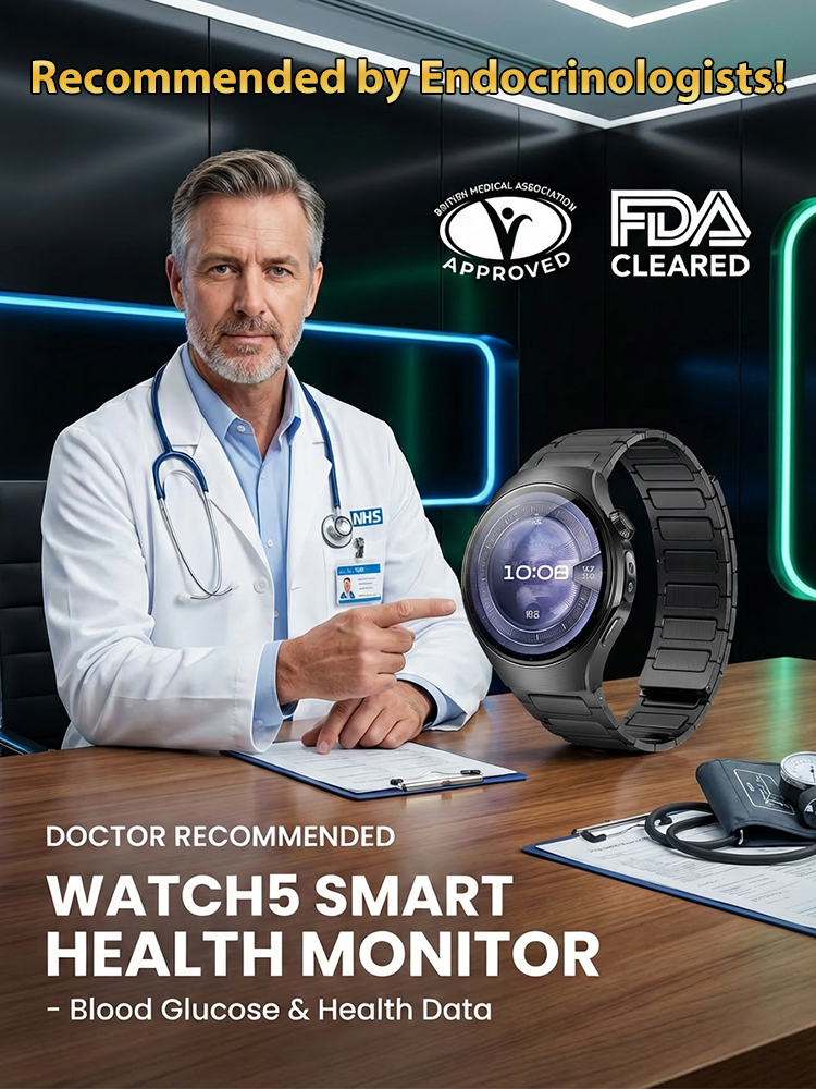 FDA Certified ⚕️ Watch5 Smart Watch, 24/7 Multi-Dimensional Health Monitoring 🩺, 30-Day Guarantee & Full Refund Available ✅