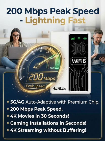 📶Silicon Valley Black Technology Router with 9 Antennas, connects in 1 second, 200M high speed with 360° full coverage, 14-day free trial.
