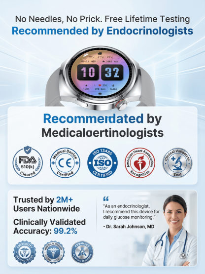 FDA Certified ⚕️ Watch5 Smart Watch, 24/7 Multi-Dimensional Health Monitoring 🩺, 30-Day Guarantee & Full Refund Available ✅