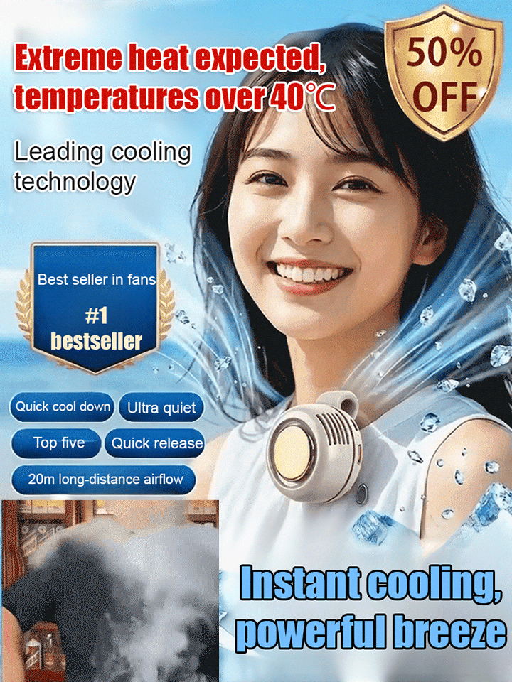 【Portable Clip Mini Fan】Crush the 40°C heatwave. Stay ice-cold anywhere, instantly.