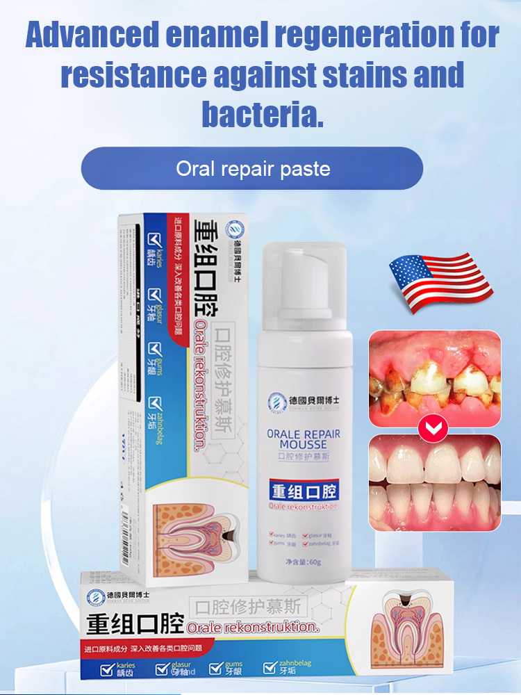 Medical-grade reconstituted oral repair mousse