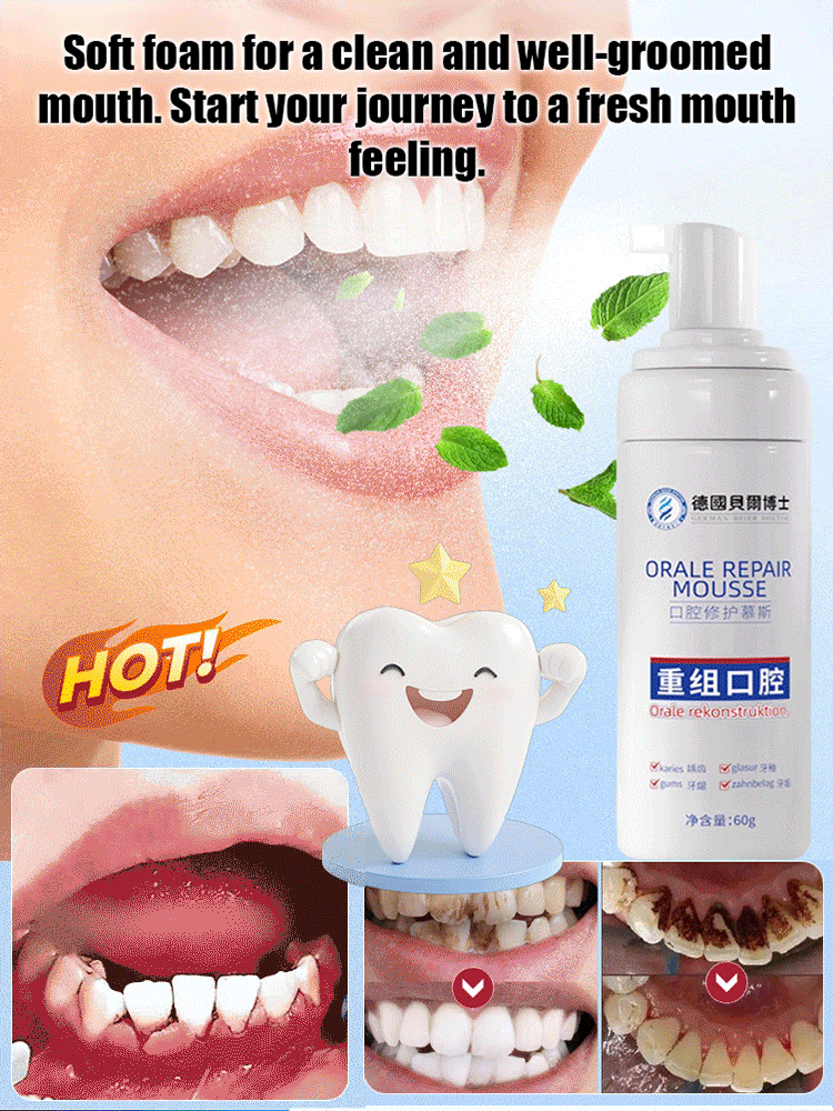 Medical-grade reconstituted oral repair mousse