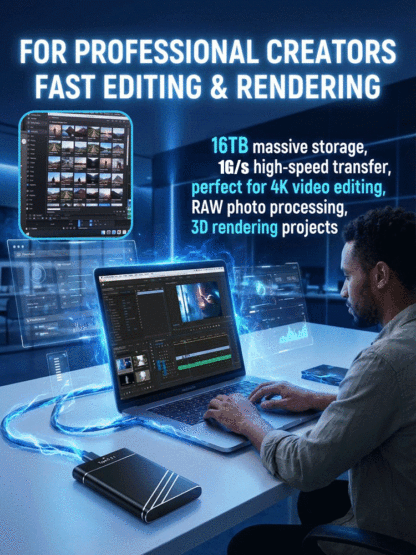 🚀 16TB Massive Storage! Passed strict FCC tests, zero data security risks, plug-and-play. Buy now and enjoy lifetime subscription-free access!