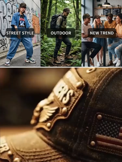 🧢With Attitude Built-In | Old Fuckers Club American Vintage Cap, featuring 3D embossed embroidery + printing technology