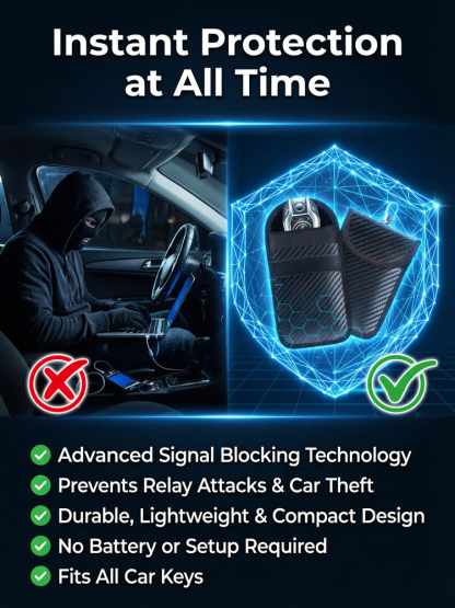 【Car Key Signal Shielding Box】Carbon Fiber Anti-theft