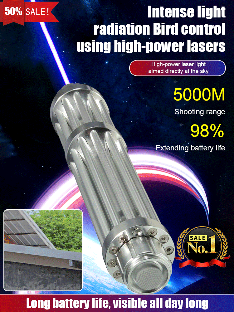 High-intensity bird-repelling laser pointer