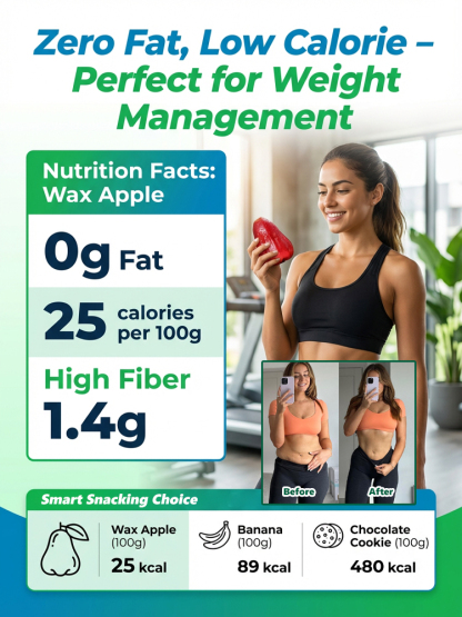 USDA-Certified Black Diamond Wax Apple Seedlings🌱 | 0 Fat, Low Calorie, Must-Have High-Yield Fruit Tree for Your Garden🏡 | 98% Germination Rate, 30-Day Survival Guarantee✅