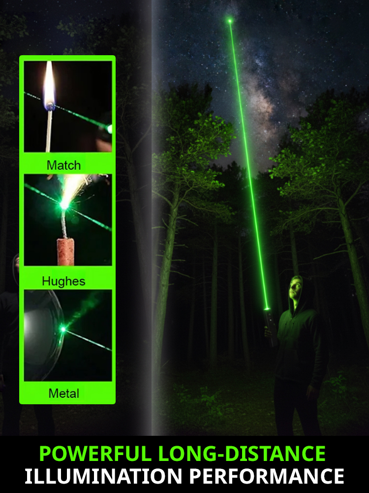 Rechargeable Long-Range Laser Pointer 🔥 High Beam Brightness & Strong Penetration, All-Rounder for Outdoor Work ✨
