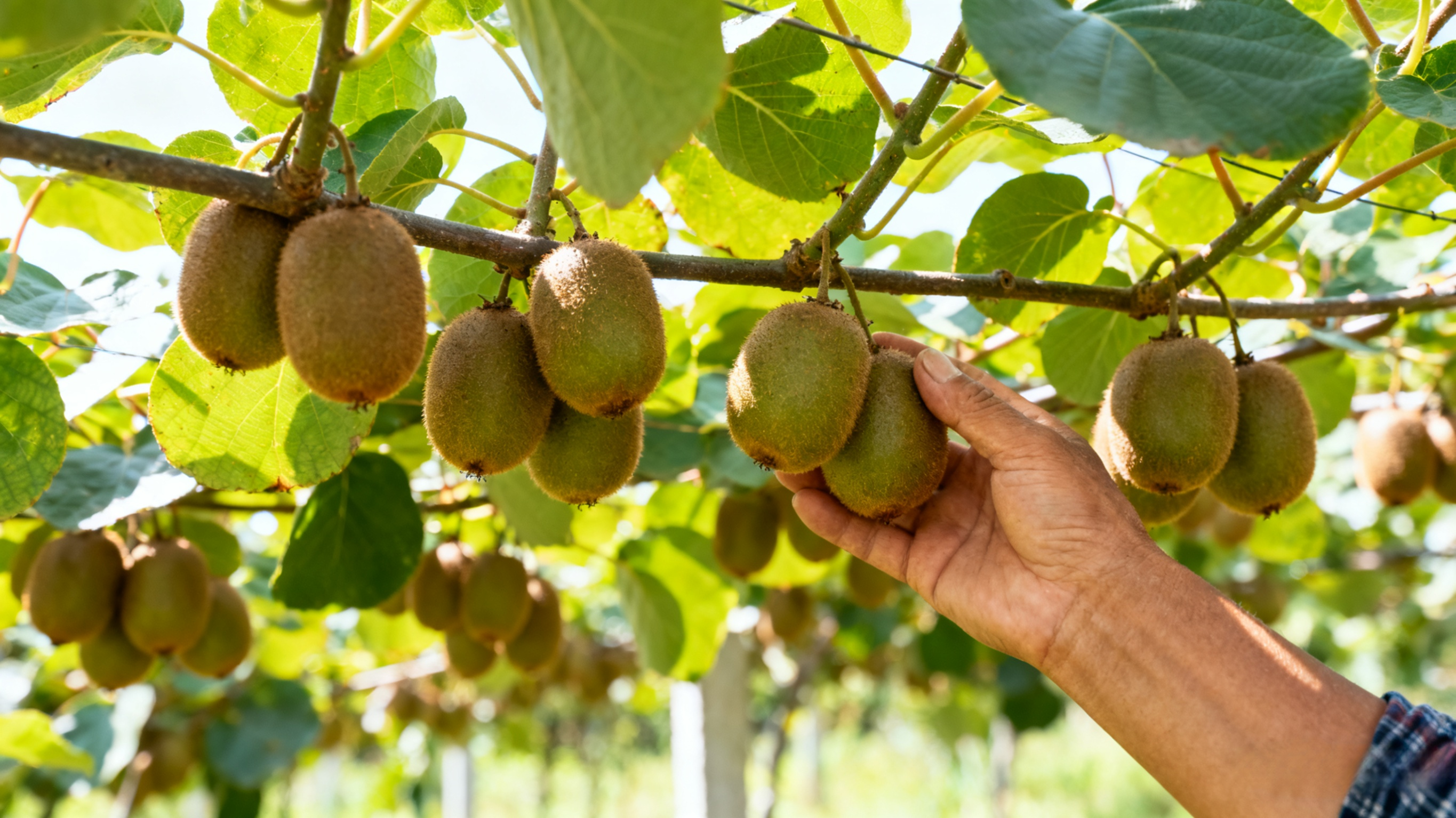 Novozélandské organické sazenice kiwi