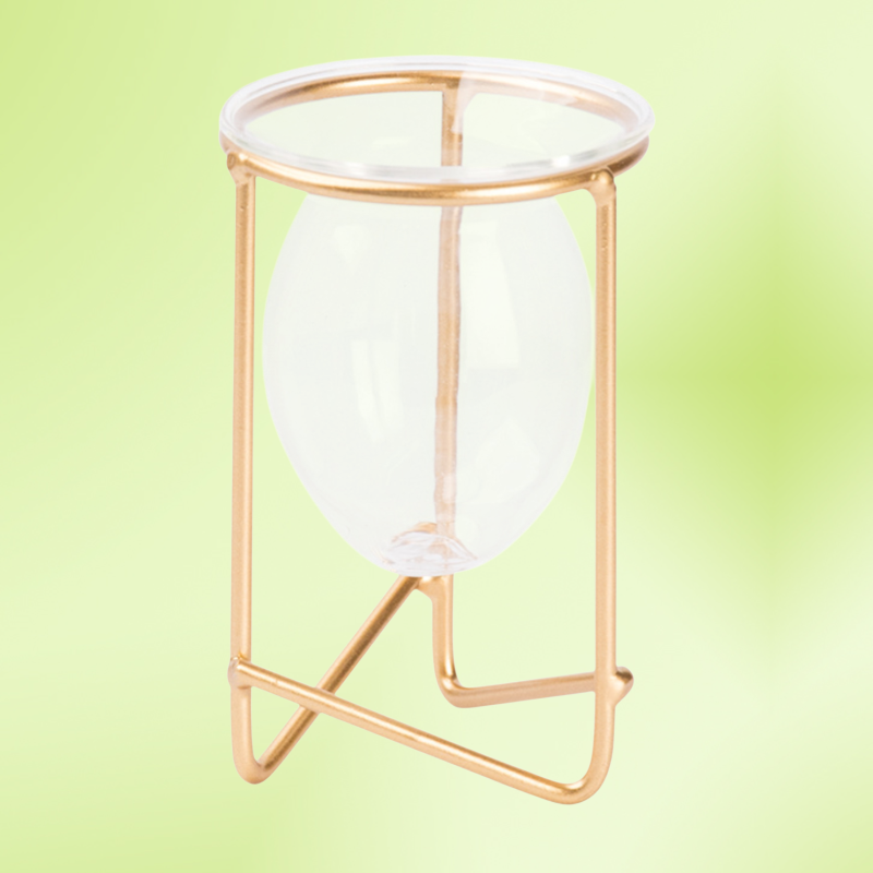 Skleněná průhledná váza na květiny do obývacího pokoje, dekorativní květináč na vodní rostliny