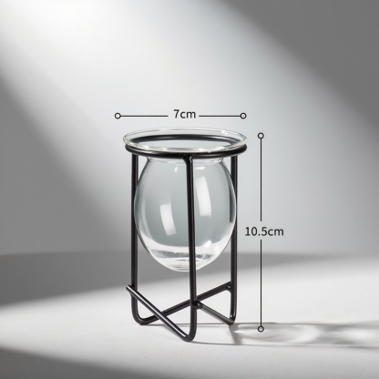 Skleněná průhledná váza na květiny do obývacího pokoje, dekorativní květináč na vodní rostliny