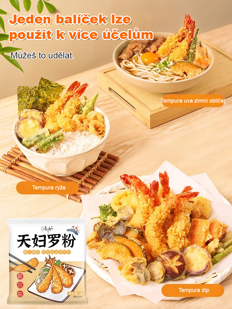 【Křupavé a nemastné】 Tempura mouka, kterou milují jak starší lidé, tak i děti.
