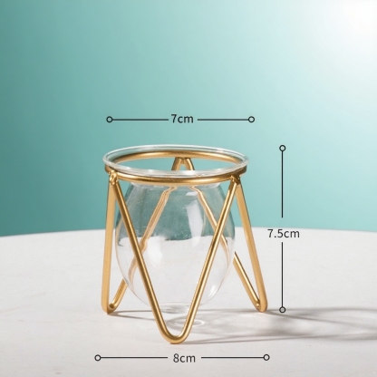 Skleněná průhledná váza na květiny do obývacího pokoje, dekorativní květináč na vodní rostliny