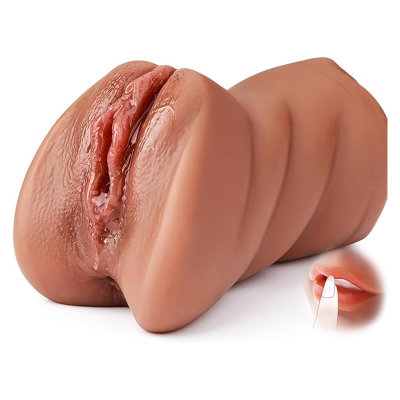 3 in 1 Pocket Pussy Male Masturbators with Lifelike Face, Sex Doll with Realistic Textured Mouth Vagina and Tight Anus, Masturbator Male Stroker Deep Throat Oral Adult Sex Toys for Men Pleasure(Brown)
