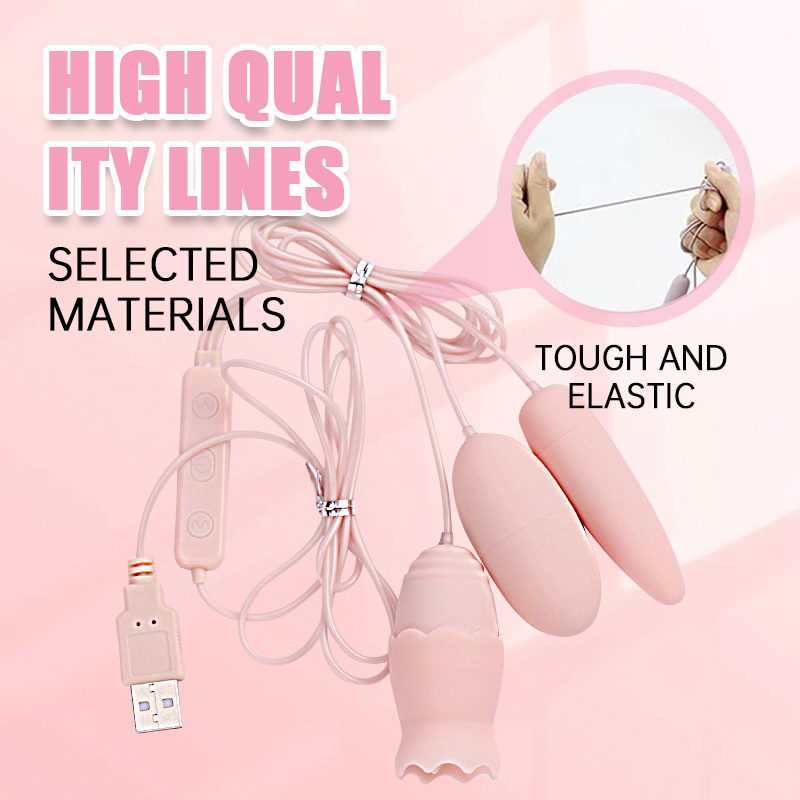 USB-Rechargeable 3-Head Multi-Point Vibrator – Waterproof / 20-Mode Female Massager