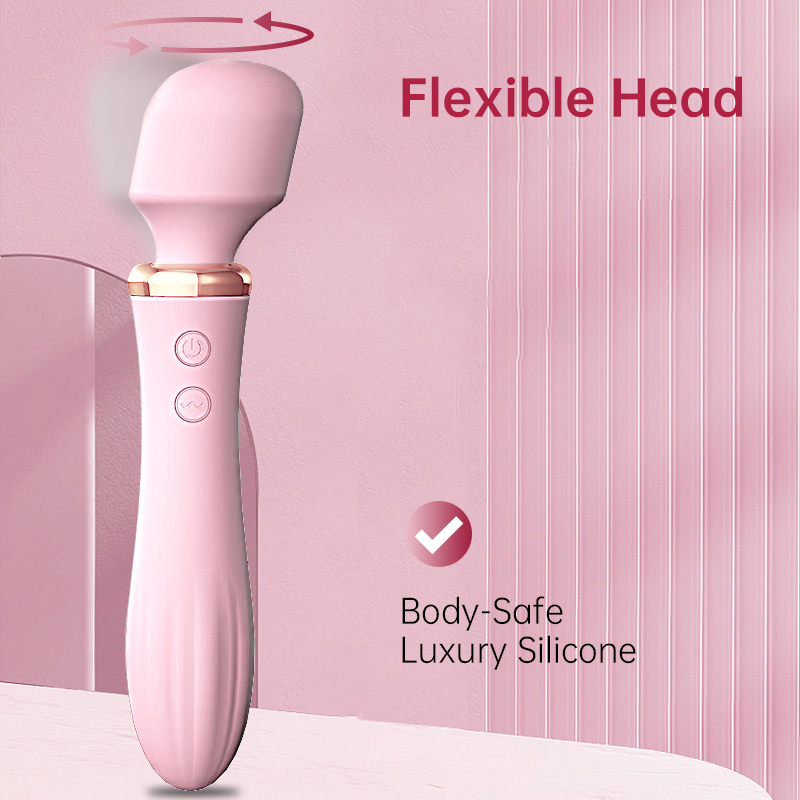 USB-Rechargeable Dual-Head Vibrating Massage Stick – Waterproof Silicone Massager for Women & Couples