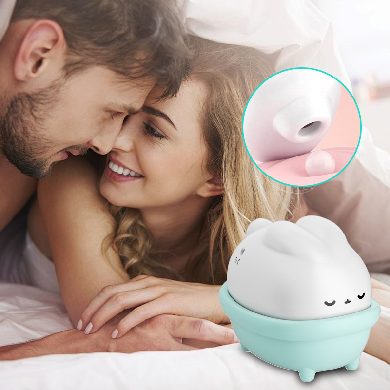 USB-Rechargeable Moon Rabbit Sucking & Vibrating Egg – Compact Waterproof Female Massager