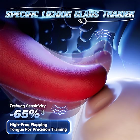 Male Sex Toys for Men Glans Vibrator - Male Maturbator with 10 Licking Vibrating Modes & 3 Motors Stroker & Smart AI Sync App for 360° Pocket Pussy Wrap, Adult Sex Toy for Men S&M Floggers