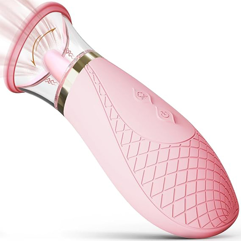  Clitoral Sucking Vibrator Sex Toys, 3 Sucking 9 Licking Modes Nipples Clit Sucker for Quick Orgasm, Tongue Vibrators Adult Toys for Women Couples (Lotus Pink)