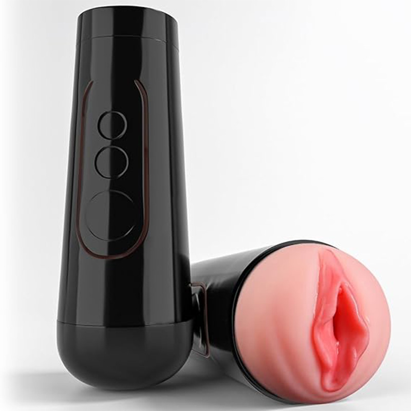  Male Masturbator Cup, Quiet Adult Sex Toys for Men Realistic Pocket Pussy Vagina Textured with 7.5in Depth Soft and Manual Sex Machine