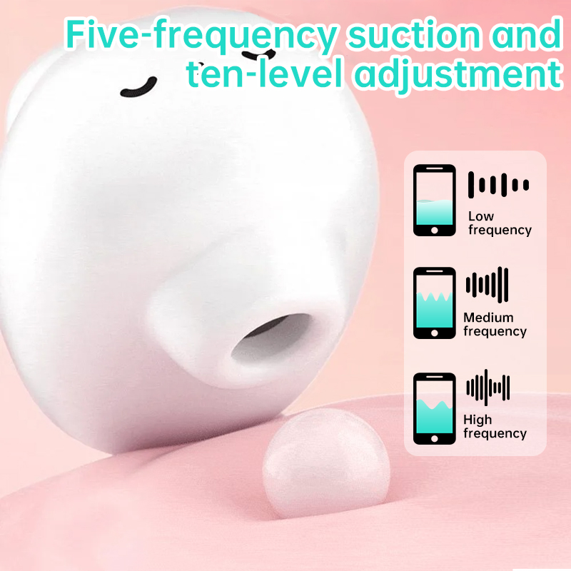 USB-Rechargeable Moon Rabbit Sucking & Vibrating Egg – Compact Waterproof Female Massager