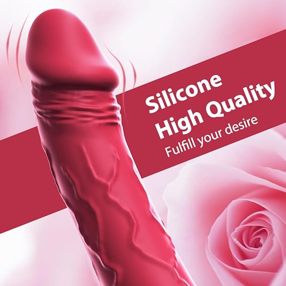 7.6 Inch Realistic Dildo Vibrator for Women，10 Powerful Vibration Modes for Clitoral and G-spot Stimulation, Waterproof Rose Adult Sex Toys for Women and Couples