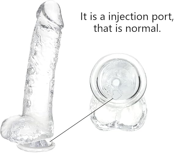 Small Realistic Clear 6 inch Cute Dildo,Adult Sex Toy with Suction Cup Dildo, Suitable for Beginner Women/Men/Gay with Thin and Slim Poke, can be Use for G-spot and Anal