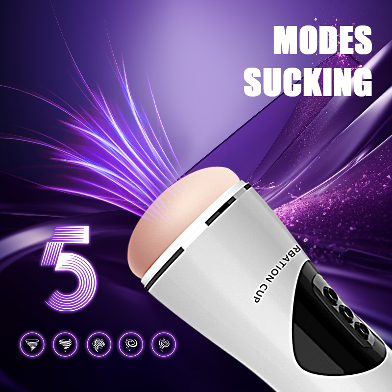 USB-Rechargeable 4-in-1 Automatic Male Masturbator – Hands-Free Thruster Cup with Suction & Heating