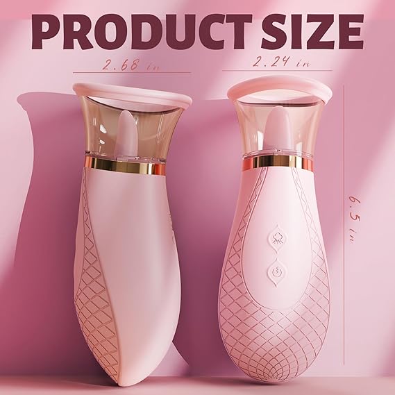  Clitoral Sucking Vibrator Sex Toys, 3 Sucking 9 Licking Modes Nipples Clit Sucker for Quick Orgasm, Tongue Vibrators Adult Toys for Women Couples (Lotus Pink)