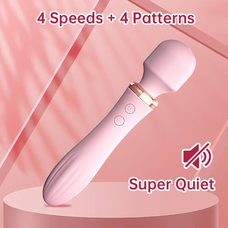 USB-Rechargeable Dual-Head Vibrating Massage Stick – Waterproof Silicone Massager for Women & Couples