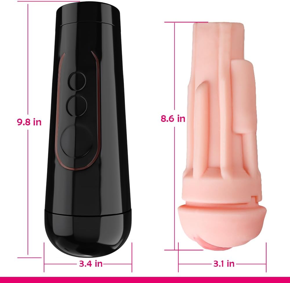  Male Masturbator Cup, Quiet Adult Sex Toys for Men Realistic Pocket Pussy Vagina Textured with 7.5in Depth Soft and Manual Sex Machine