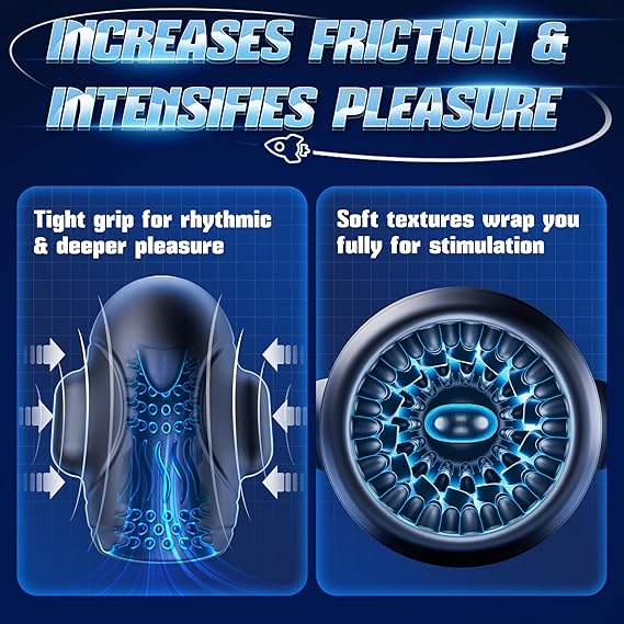 Male Sex Toys for Men Glans Vibrator - Male Maturbator with 10 Licking Vibrating Modes & 3 Motors Stroker & Smart AI Sync App for 360° Pocket Pussy Wrap, Adult Sex Toy for Men S&M Floggers