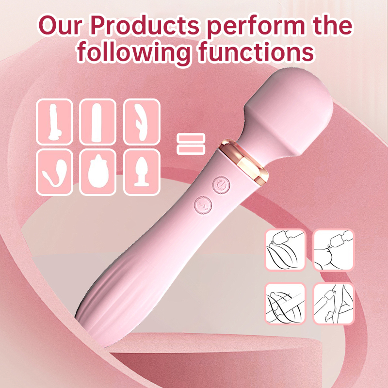 USB-Rechargeable Dual-Head Vibrating Massage Stick – Waterproof Silicone Massager for Women & Couples