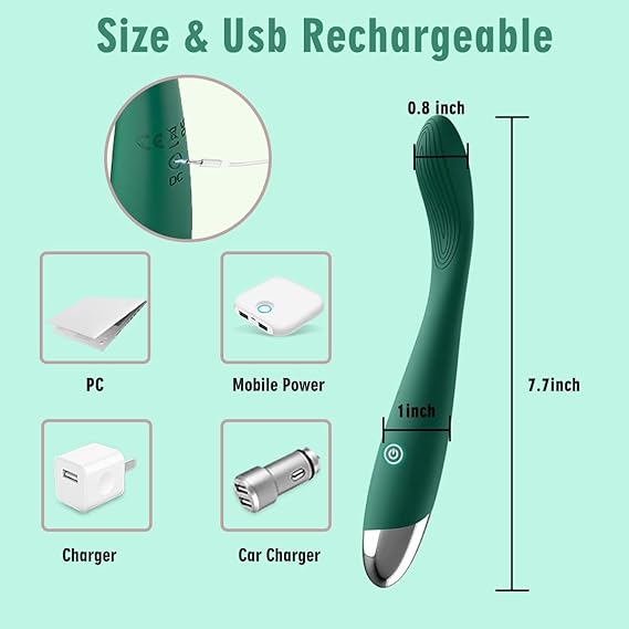 Adult Sex Toys for Women,Clitoral G Spot Vibrator with 10 Powerful Vibrating Modes,Clitoral Nipple Stimulator Finger Bullet Vibrators Waterproof Strapless on Dildo Anal Toys for Couple (Green)