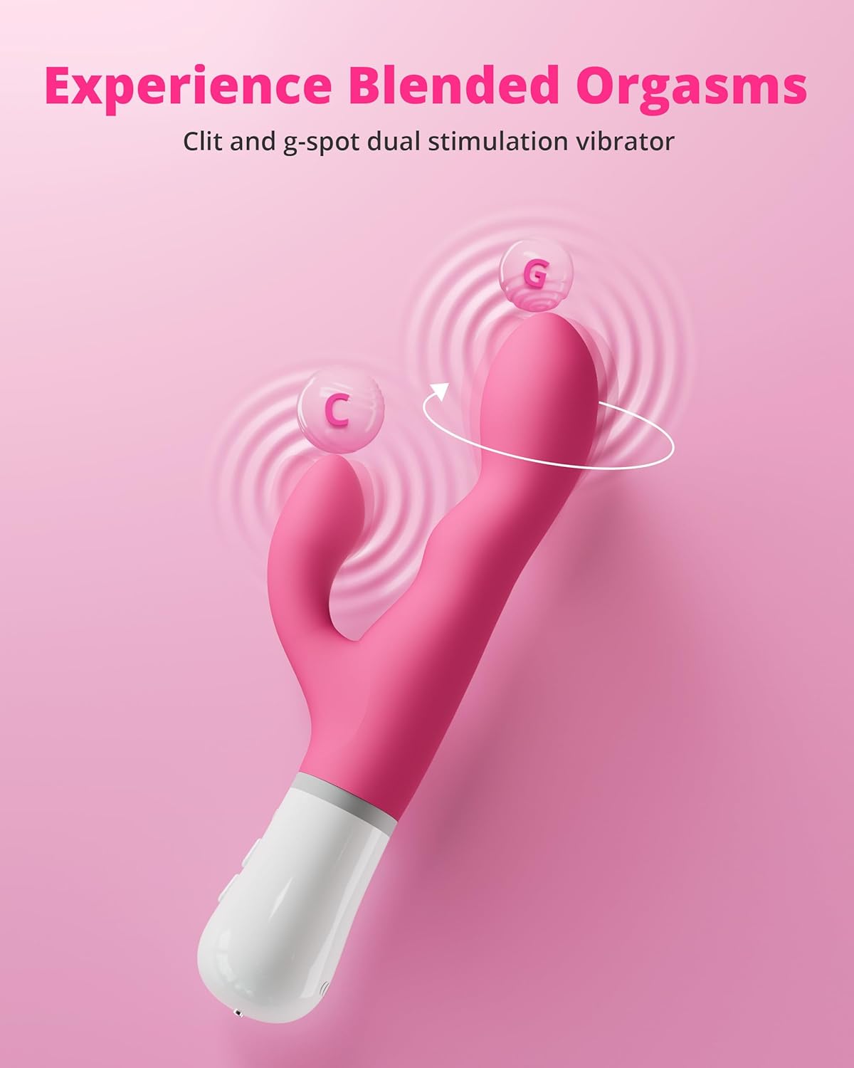 Rabbit Vibrator with Remote, Rotating Dildo Rabbit G Spot Clitoral Stimulator Adult Sex Toys & Games App Controlled with 10,000+ Vibration Modes Long Distance Vibrator for Women Couple