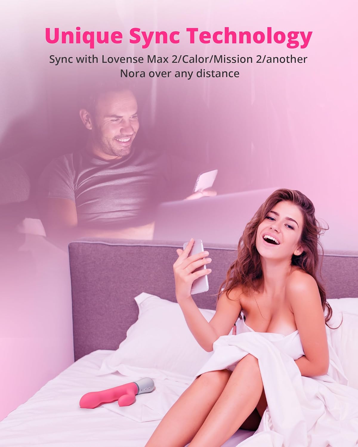  Rabbit Vibrator with Remote, Rotating Dildo Rabbit G Spot Clitoral Stimulator Adult Sex Toys & Games App Controlled with 10,000+ Vibration Modes Long Distance Vibrator for Women Couple