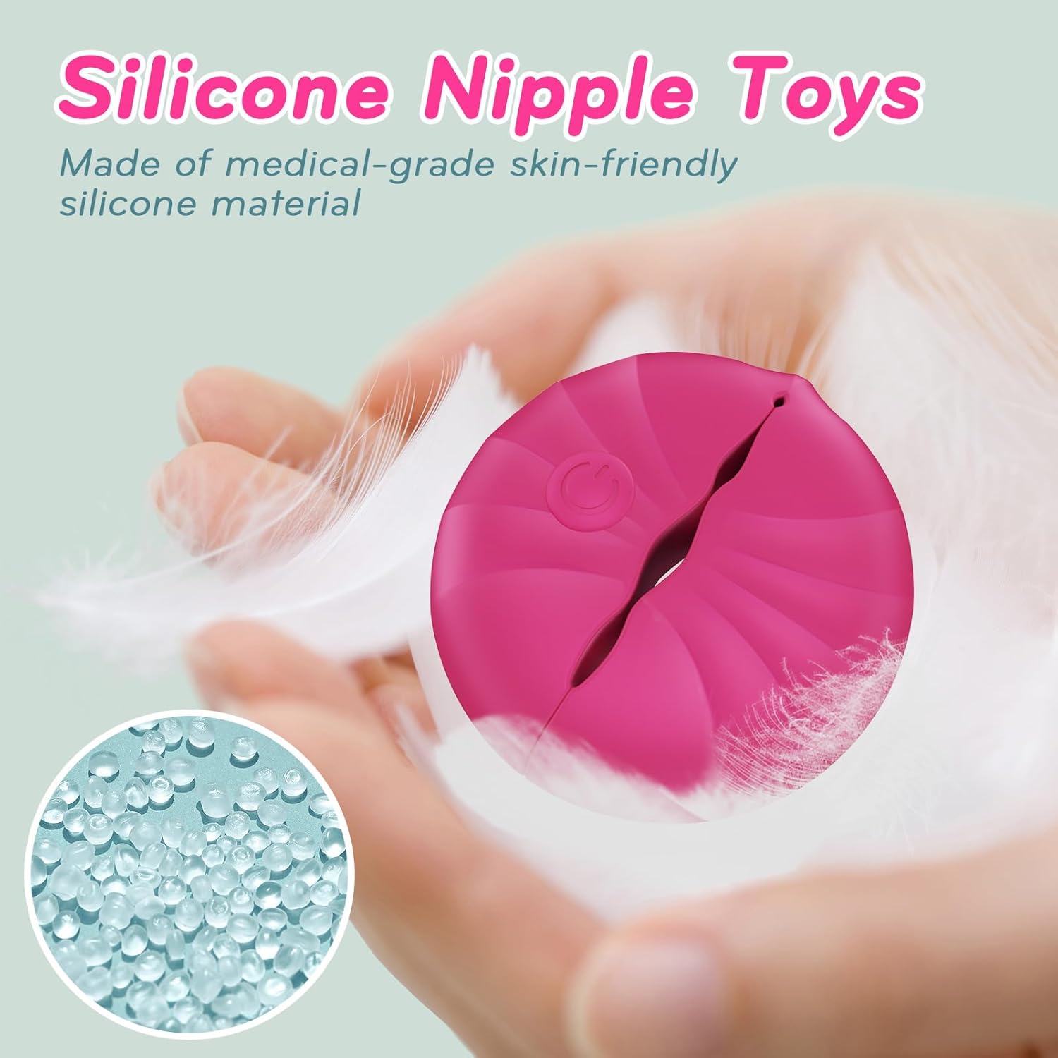  Nipple Toys Nipple Vibrator, Nipple Clamps Sex Pleasure Women with 10 Vibration Modes, Silicone Lightweight Invisible Nipple Toy, Vibrating Nipple Clamps Adult Sex Toy for Women Couples Pleasure