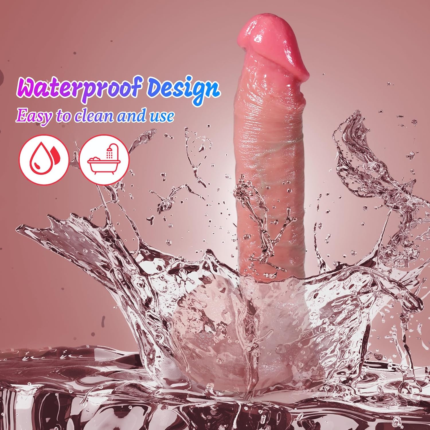 Thrusting Dildo Vibrator Sex Toys - Adult Toys Realistic Silicone Suction Cup Dildo with 7 Thrusting & 7 Vibrating for G-Spot Anal Stimulation, Strapless Strap-On Dildos Sex Toys & Games for Women