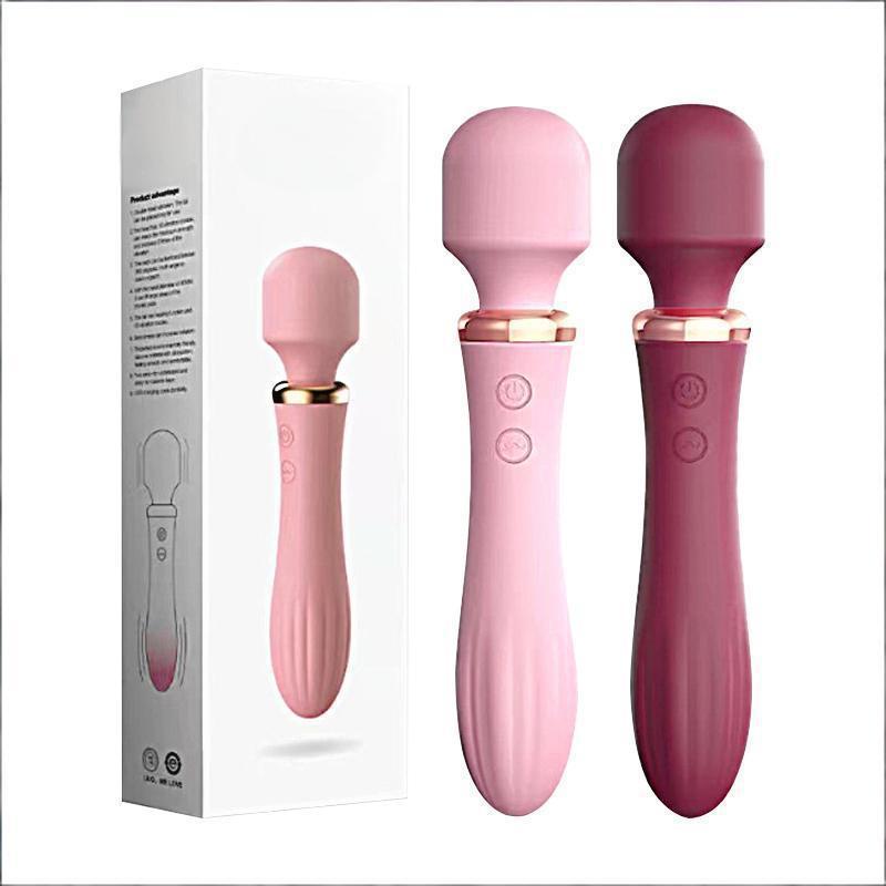 USB-Rechargeable Dual-Head Vibrating Massage Stick – Waterproof Silicone Massager for Women & Couples