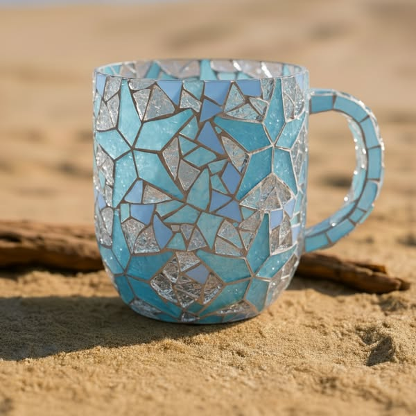 🌊 Coastal Mosaic Mug Collection