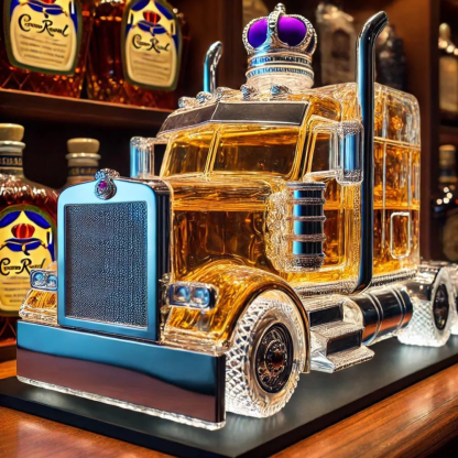 Semi Truck Whiskey Bottle